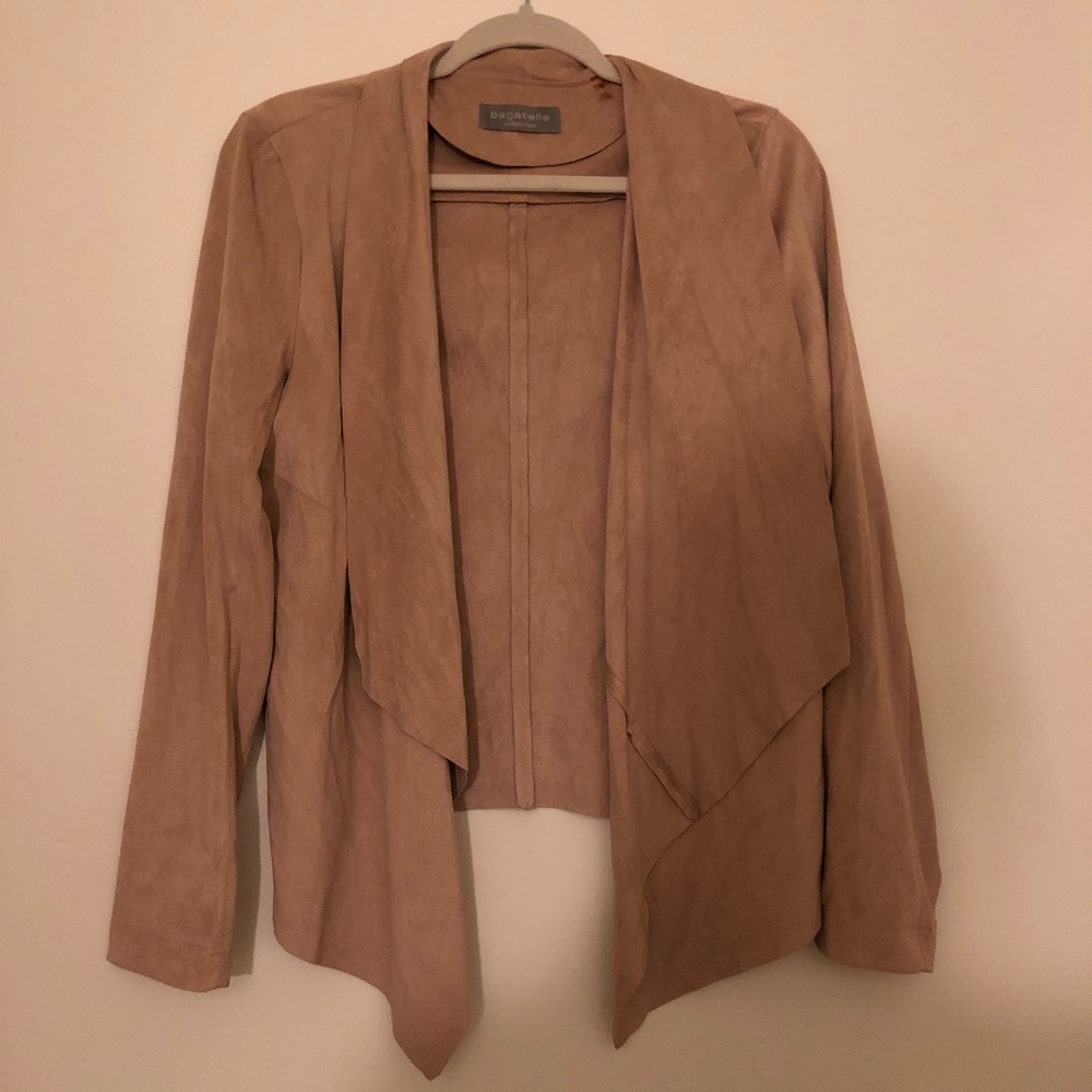 Suede Drape Jacket